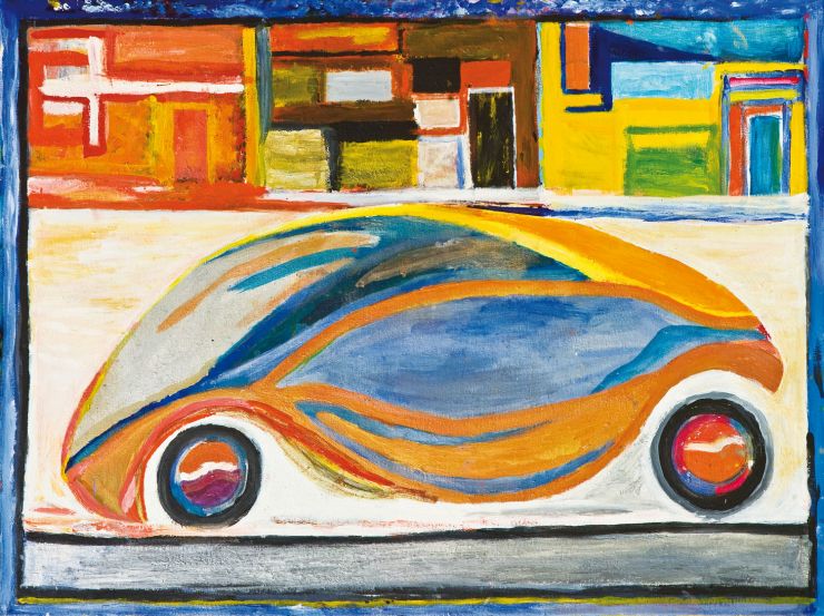 Photo of a futuristic car painting
